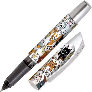 Online Tintenroller Campus Fluffy Cats, 61367/3D, Gehäuse Katzen-Motiv, 0,5mm, Schreibfarbe blau