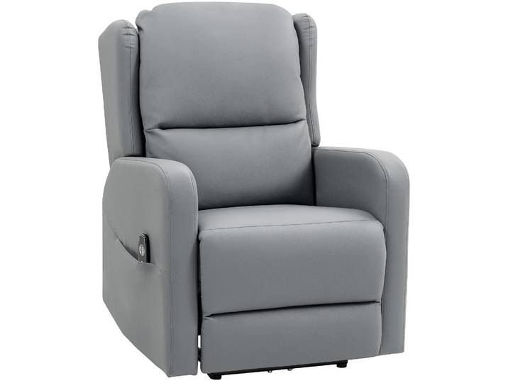 HOMCOM Relaxsessel Elektrisch Fernsehsessel mit 3D Knetmassage, Ledermischung