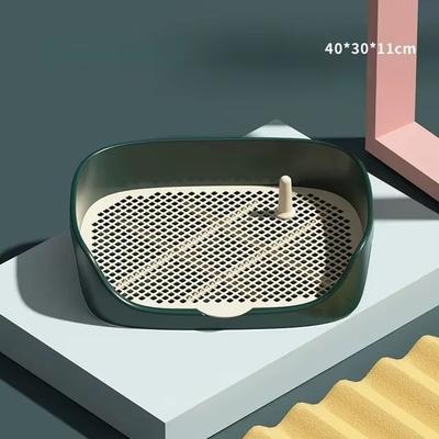 Inspired Finds Portable Dog Potty Training Tray With Fence And Pillar For Indoor Pee Pads green 15.75 11.81 4.33 In