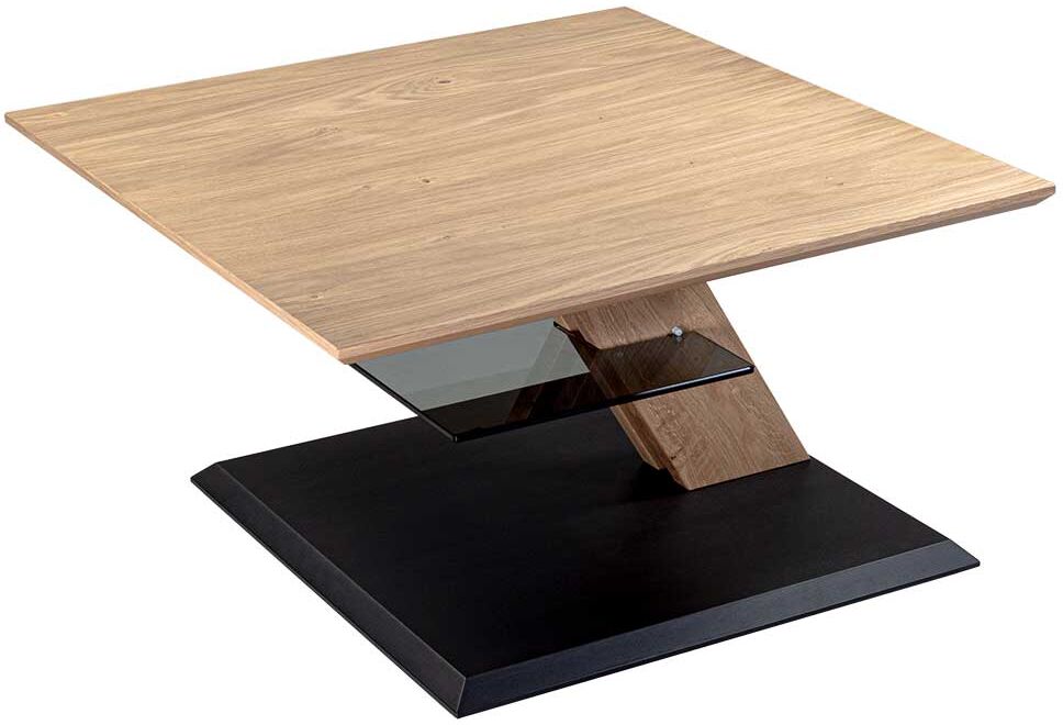 Pharao24.de Verstellbarer Designcouchtisch in Wildeiche Bianco und Anthrazit Made in Germany