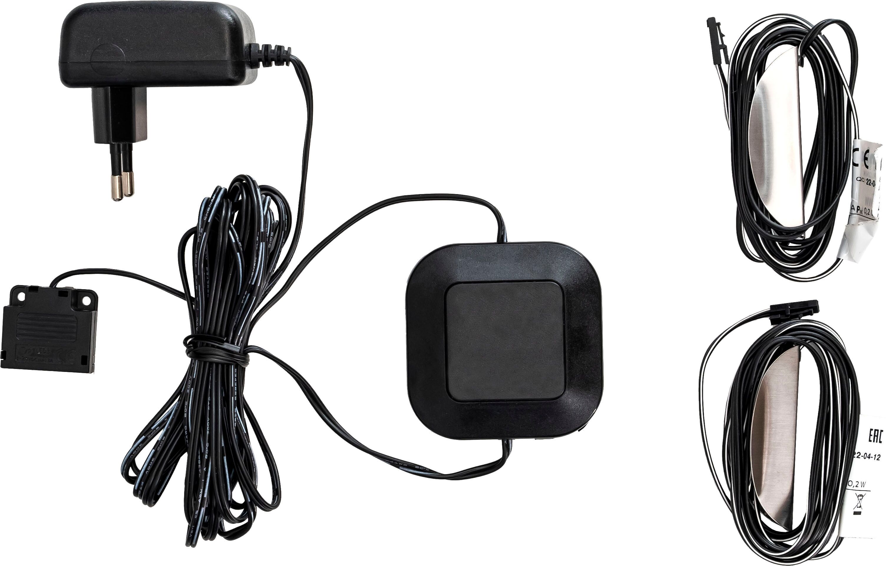 LED-Leuchtmittel MCA LIVING "BEL LED GLASKANTE 2ER SET", weiß (warmweiß), L:12cm, Leuchtmittel, Glaskantenbeleuchtung, inklusive Trafo und Zuleitung