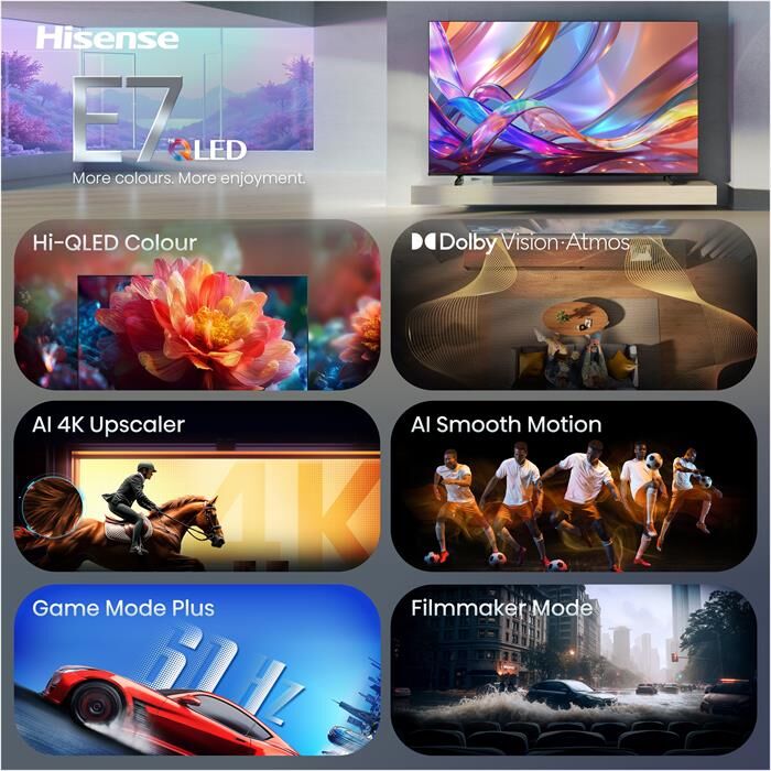 Hisense Smart Tv Qled 4k 50" 50e79s-nero