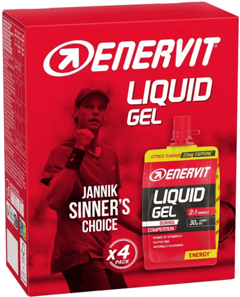 Enervit Sport Gel Energetico Citrus Con Agrumi e Caffeina 4 Pezzi