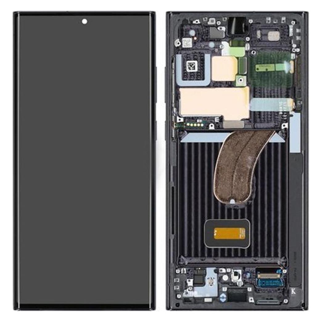 Samsung LCD + Touch + Frame für S918B Galaxy S23 Ultra - black (Display, Samsung Galaxy S23 Ultra) (GH82-30466A)