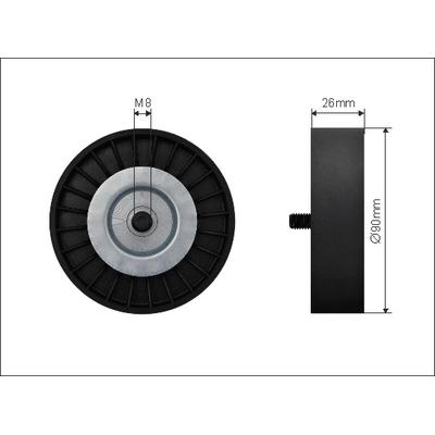 CAFFARO Umlenk-/Führungsrolle, Keilrippenriemen 500123 für VW Audi