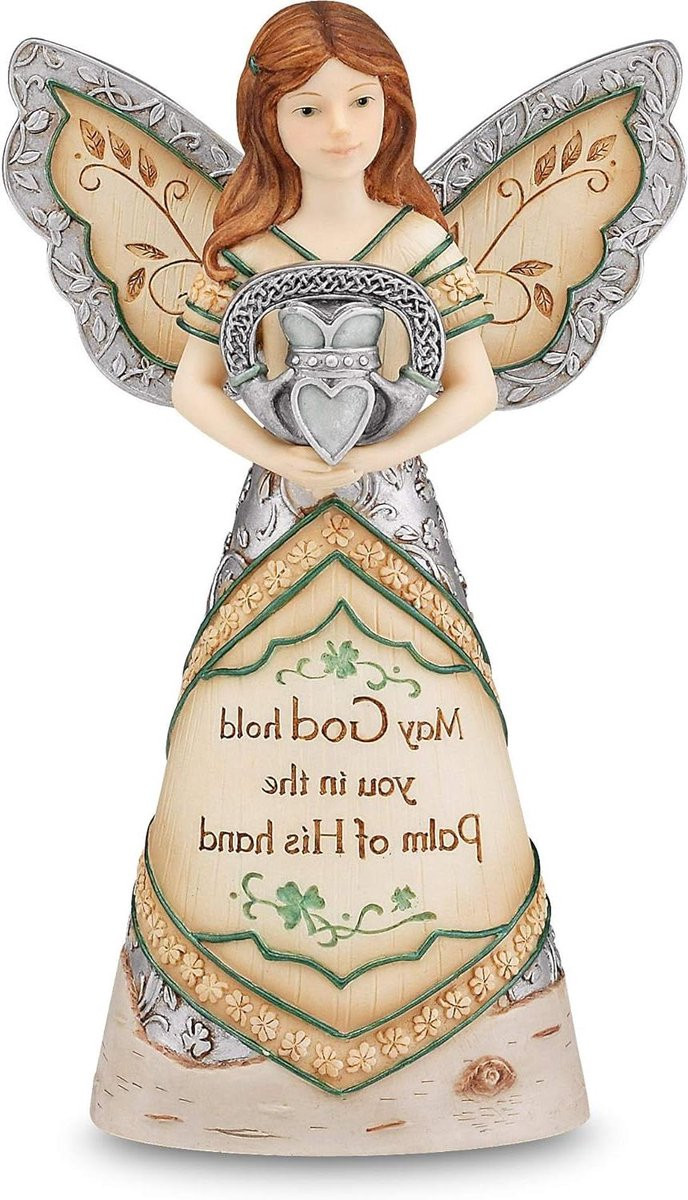 Handgeschilderd Engel Beeldje voor Interieur Decoratie - Meerkleurig - Hoogte: 15 cm