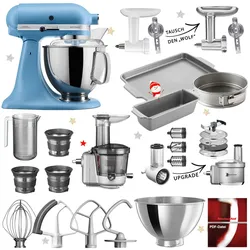 KitchenAid Artisan Küchenmaschine 5KSM175 Mega-Winter-Paket Samtblau 0% Finanzierung