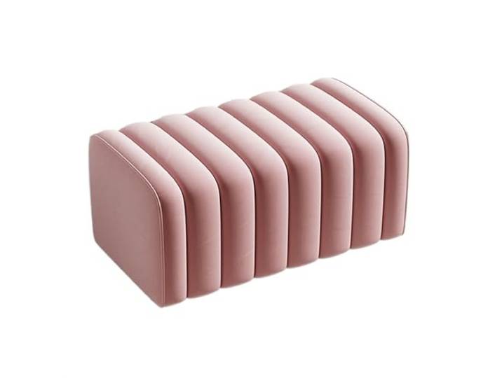 Vfs8dQ5kt Schlafzimmerbank Schuhputzhocker, Hauseingangsbank, einfache Wohnzimmer-Kleiderbank(Pink,60cm)