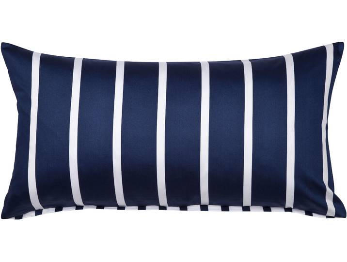 Kissenbezug JANINE modernclassic 39028-28 , blau (nachtschattenblau), B:40cm L:80cm, Mako-Satin, Obermaterial: 100% Baumwolle, Kissenbezüge, Kissenbezug, mit Reissverschluss