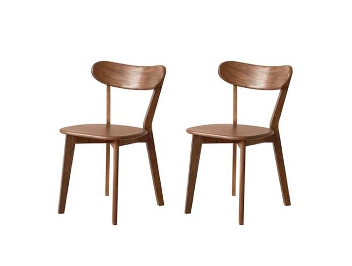 YESWOOD 2er Esszimmerstühle Roteiche Massivholz mit Rückenlehne 47X55X78CM Küchenstühle holz mit U-förmige Rückenlehne,breite Sitzfläche,auch als Esszimmerstuhl,Schreibtischstuhl