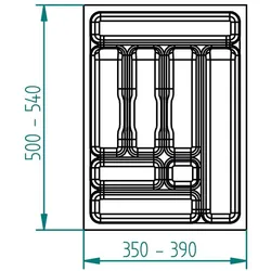 Agoform Besteckeinsätze Standard, Besteckkasten, Grau