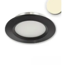 ISOLED LED Möbeleinbaustrahler MINI AMP, rund, 3W, 120°, 12V DC, 3000K, IP20, dimmbar, schwarz ISO-115725
