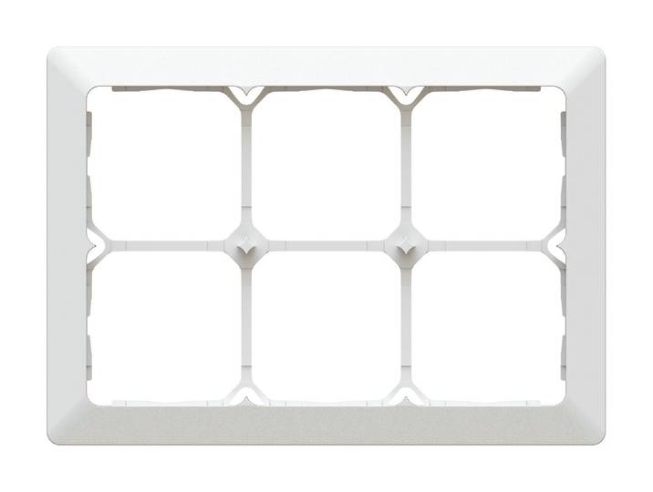 Max Hauri Abdeckrahmen Gr.3x2 UP inkl. Designprofil weiss