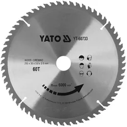 Yato, Sägeblatt, Widia Klinge für Holz 255X60TX30MM (YT-60733)