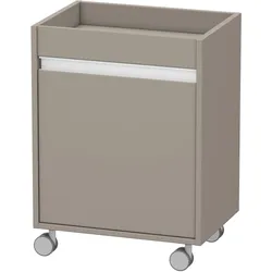 Duravit Ketho Rollcontainer, 500x670x360 mm, eine Tür, Anschlag links, KT2530L4343, Farbe: Basalt Matt Dekor
