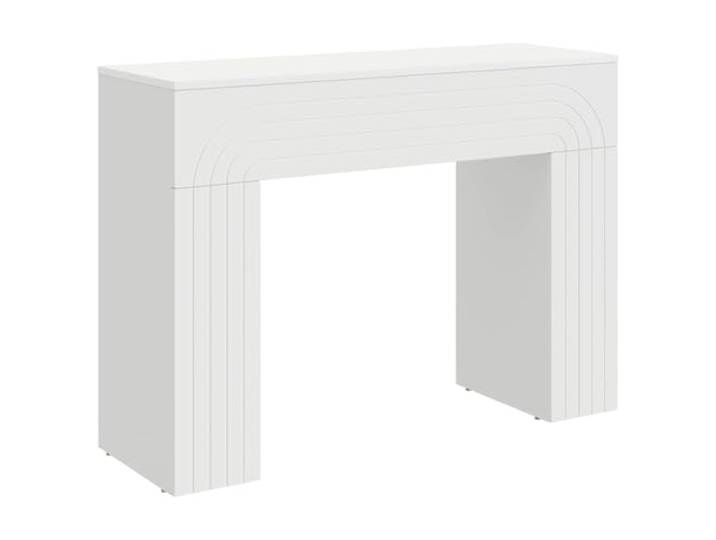 HKTMGDNG Couchtisch Weiß 102x35x75 cm Holzwerkstoff Beistelltisch Formschöner Wohnzimmertisch in schlanker Optik. Bietet stabile Ablagefläche für Getränke und Dekoration im Innenbereich.