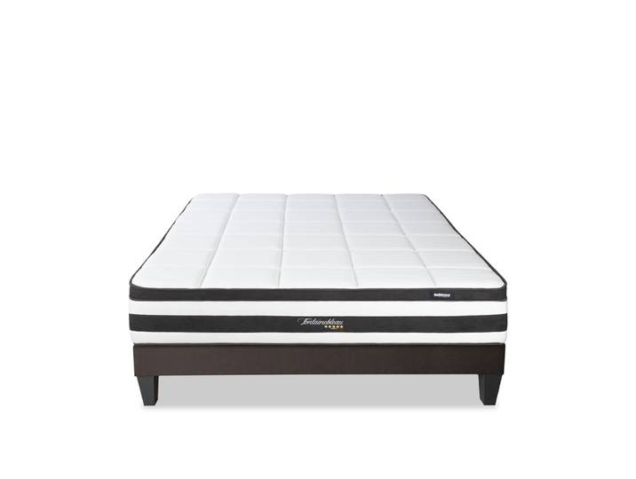 Ensemble matelas sommier bois 180x200
