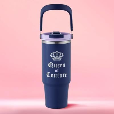 Juicy Couture Flip Fusion Hydration Stainless Steel Screw Top Tumbler with Flip Handle