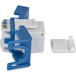 StarTech .com C6KEYTL180WH24PK, Flach, Blau, Weiss, RJ-45, Buchse, Buchse, 10GBase-T (Keystone Modul), Zubehör Netzwerk