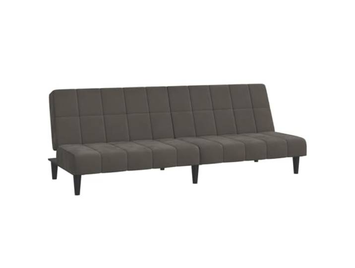 GHVBNMF Schlafsofa 2-Sitzer Dunkelgrau Samt Klappsofa 200x100 cm Vielseitiges Futonsofa mit Liegefunktion fuer Wohnzimmer und Studio, weicher Samtbezug mit stabilem Holzgestell
