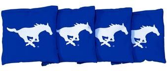 Skip's Garage Southern Methodist University Mustangs Blue Cornhole Bags