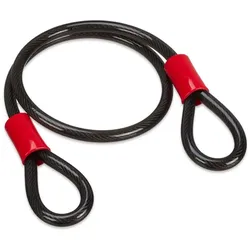Relaxdays Schlaufenkabel 12 mm Rot,Schwarz
