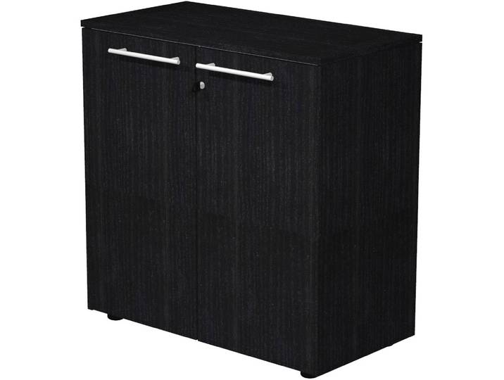 Meuble bas Flore - L.83 x H.81 cm - 2 portes - Frêne noir