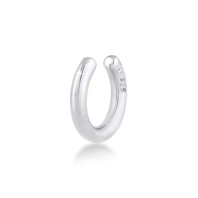 Ohrklemme ELLI "Ohrringe Earcuff Single Rund Basic 925 Silber" Gr. 13, silber, Ohrringe, Damen, 13, ohne Stein, Silber 925 (Sterlingsilber)