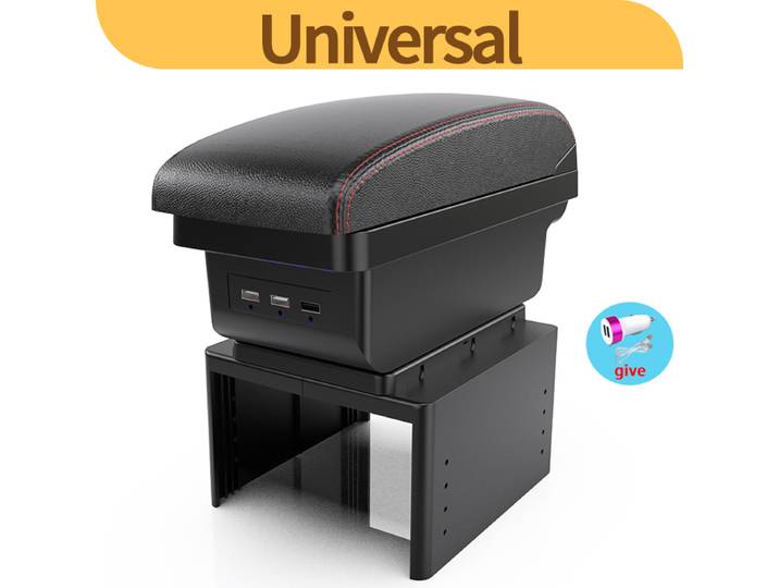 Boîte d'accoudoir universelle pour voiture, modèle central universel, boîte de rangement pour accessoires de voiture, support d'accoudoir, pièces de rénovation intérieure.