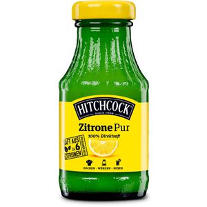 Hitchcock Zitronensaft Zitrone Pur Premium Direktsaft, 100% Fruchtgehalt, 200 ml