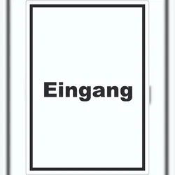 HB-Druck Eingang Aufkleber mit Text Zugang Eintritt hochkant A2 (420x594mm)