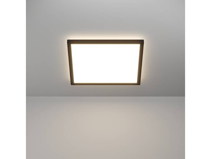 LED-Deckenleuchte 39 x 39cm Schwarz/Schwarz Polycarbonat LED LED-Platine