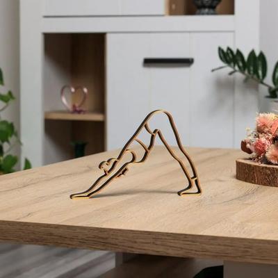 Uplifted Finds Minimalist Yoga Silhouette Sculpture   Downward Dog Metal Art For Home Studio & Wellness Decor Minimalist Yoga Silhouette Sculpture   Downward Dog Metal Art For Home Studio & Wellness Decor