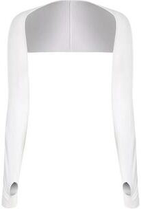 Uplift Essentials UV Sun Protection Cooling Shawl Arm Sleeves With Finger Holes white