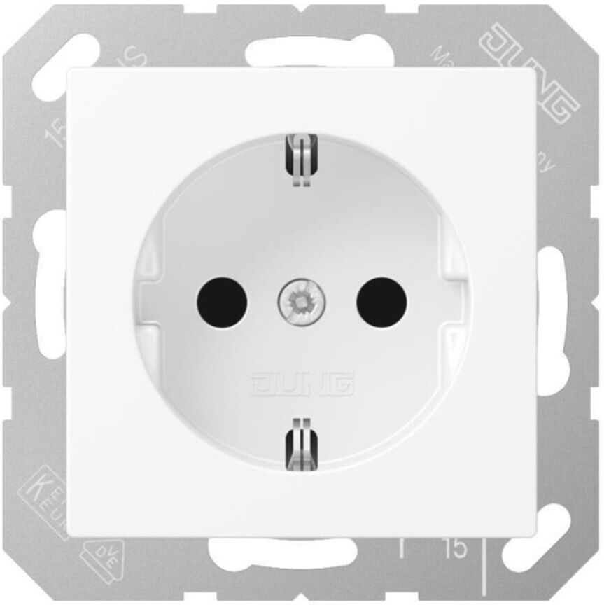Jung SCHUKO Steckdose A1520BFWWM schneeweiss)