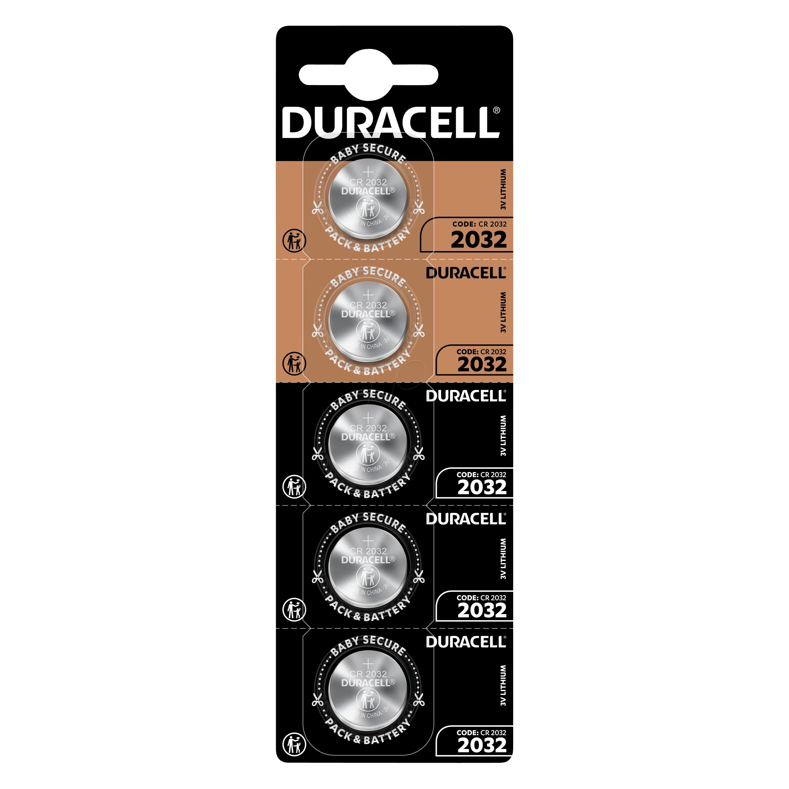 Duracell Lithium Knopfzelle (5 Stk., CR2032, 265 mAh) (033122)