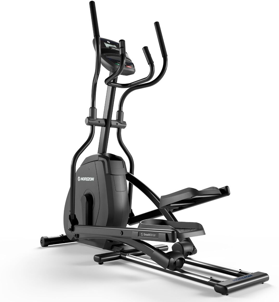 Bicicleta Elíptica EX59 Horizon Fitness: com volante de inércia de movimento suave, pedales extragrandes e altavoces integrados
