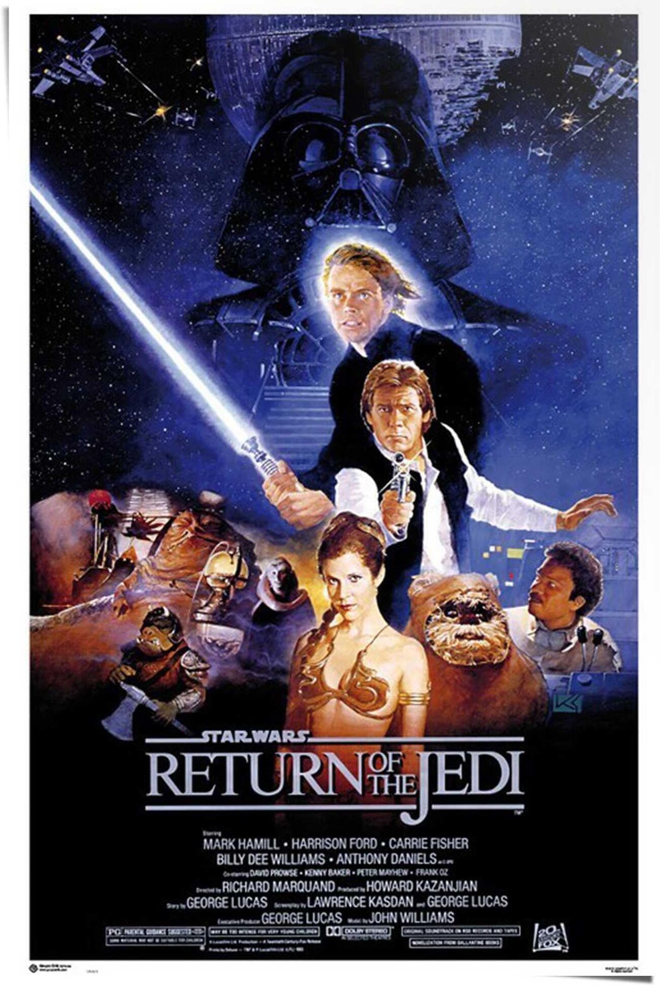 Reinders! Poster REINDERS "Star Wars - return of the Jedi", blau (farbe bild(er): blau), B:61cm H:91,5cm T:0,1cm, Papier, Bilder, Poster farbe bild(er): blau B/H/T: 61cm x 91,5cm x 0,1cm