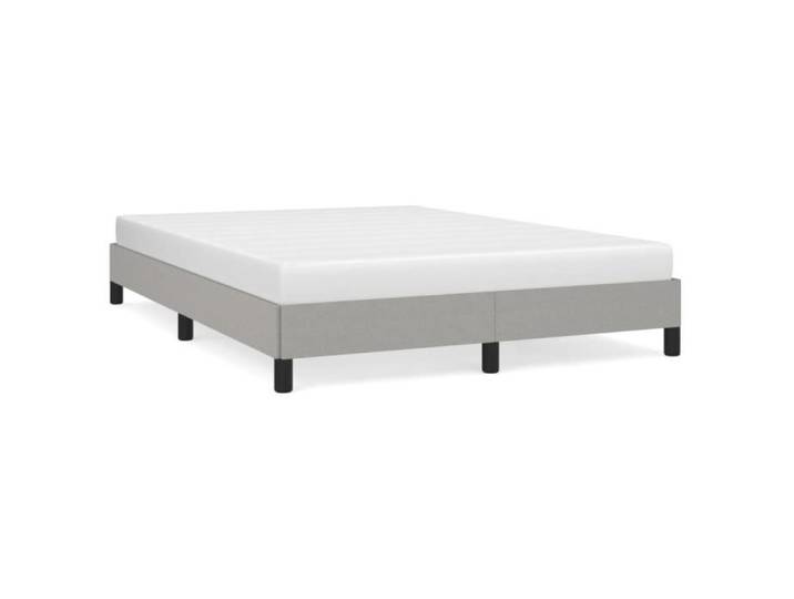 Cadre de lit - OMABETA - Gris clair - 140x190 cm - Tissu