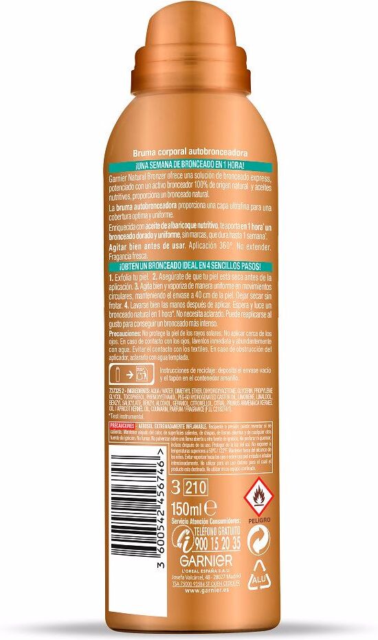 Garnier Natural Bronzer bruma autobronceadora #medio