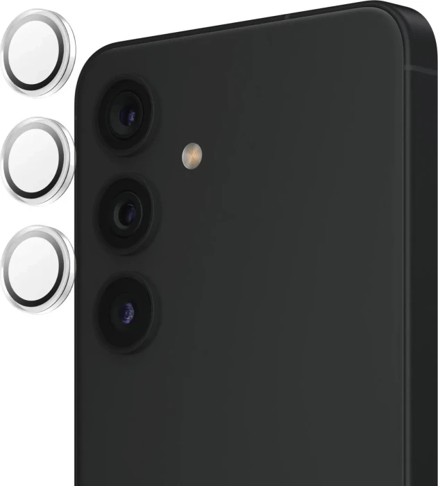 PanzerGlass Hoops Samsung Galaxy S25 transparente Schutzringe für die Kameralinse