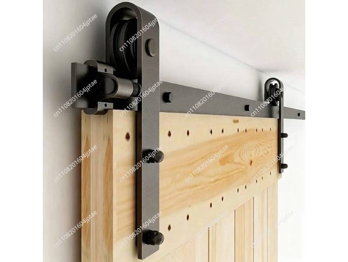 Rail de porte coulissante pour grange, ensemble complet d'accessoires de quincaillerie, kit complet de rail de porte coulissante domestique