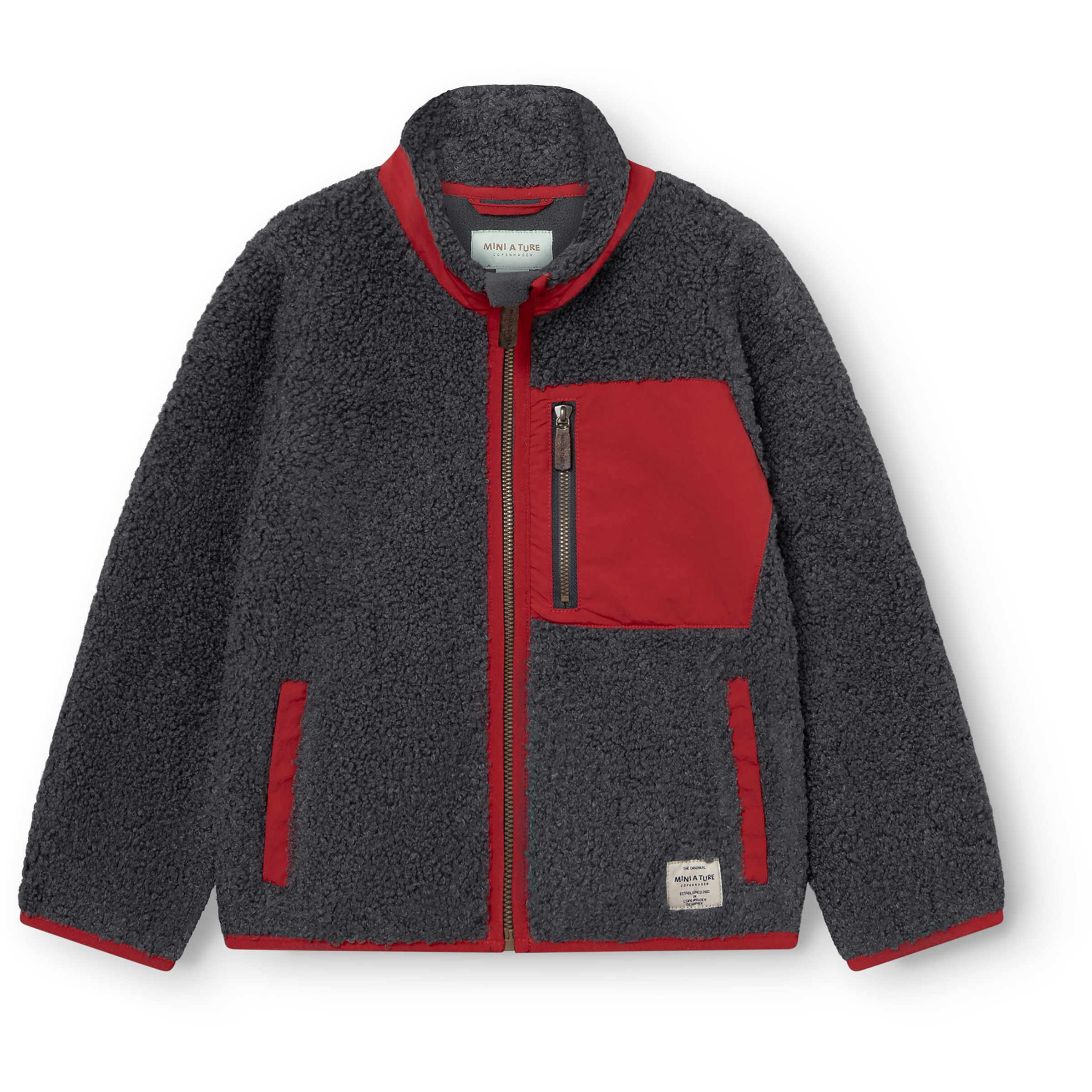 Mini A Ture Matalinur Teddyfleece Kinder Fleecejacke schwarz Größe 116 Lifestyle Isolierend