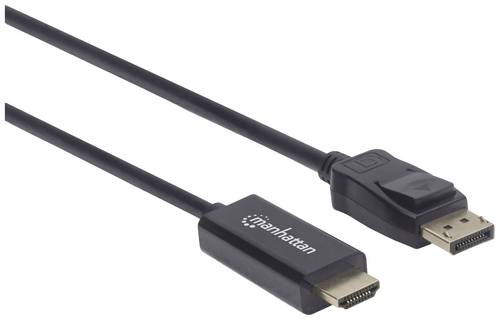 Manhattan DisplayPort / HDMI Adapterkabel DisplayPort Stecker, HDMI-A Stecker 1.80 m Schwarz 153201 DisplayPort-Kabel