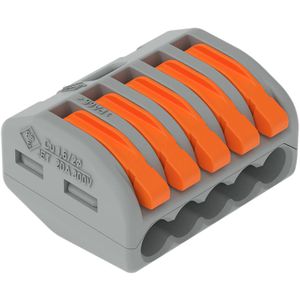 Wago Verbindungsklemme CLASSIC, 222-415, 5 Leiter, 4mm², mit Hebel, 40 Stück
