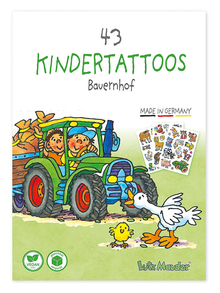 Lutz Mauder Tattoo-Set "Bauernhof" - ab 3 Jahren - onesize