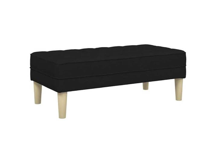 Banc avec coussin - - 113x57x39 cm - Noir - Tissu - Contreplaqué - Assise rembourrée - Design minimaliste