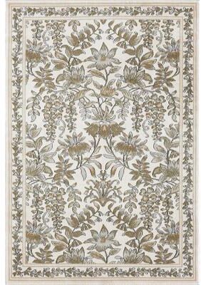 Abani Savoy SAV190A Traditional Ivory Taupe Botanical Floral Vintage Area Rug