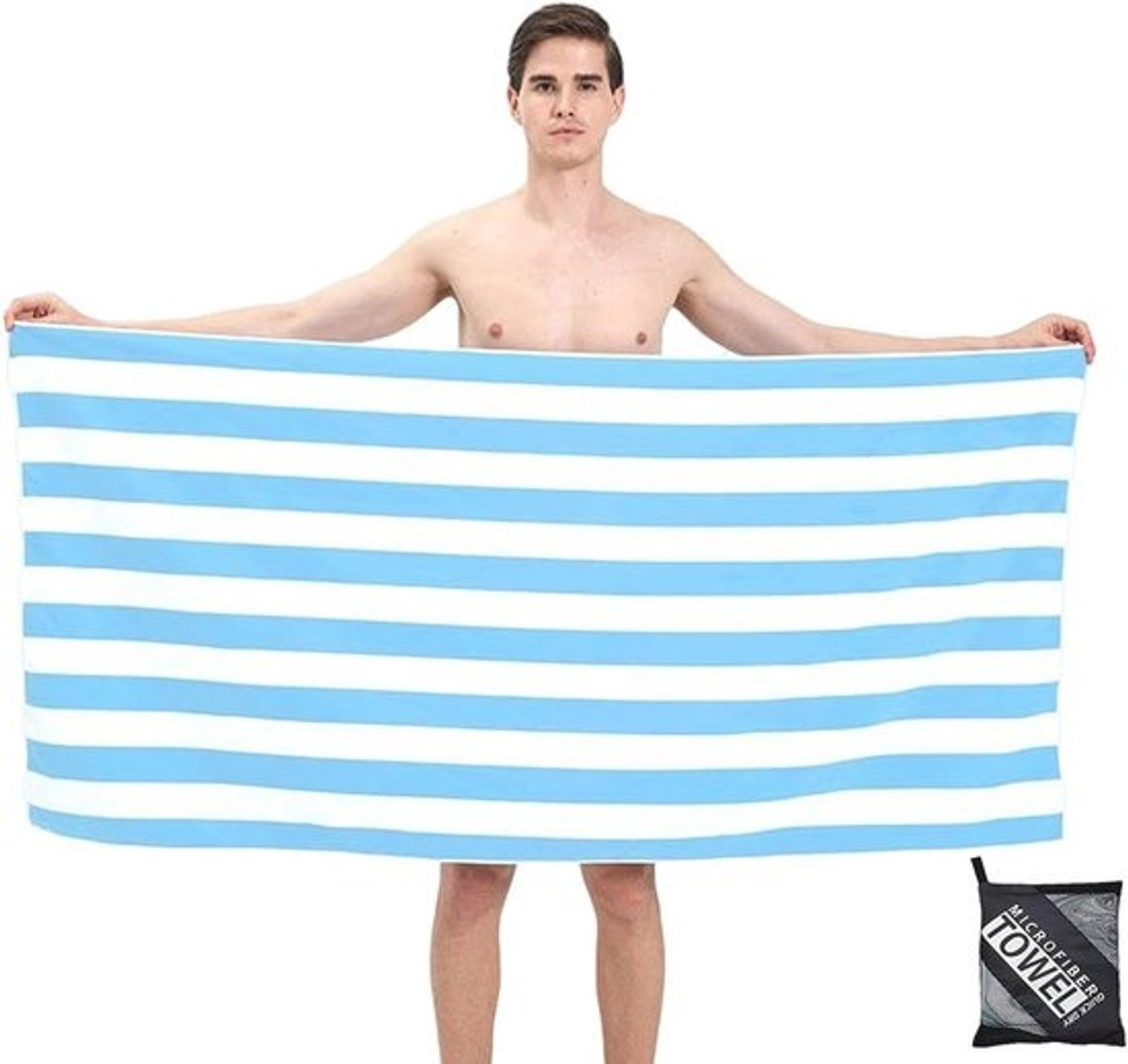 Grote microvezel strandhanddoek voor volwassenen, sneldrogend en zandbestendig