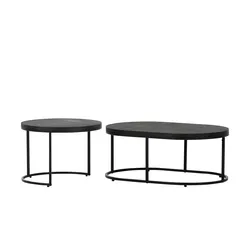 Couchtisch 2er Set  Crazy , schwarz